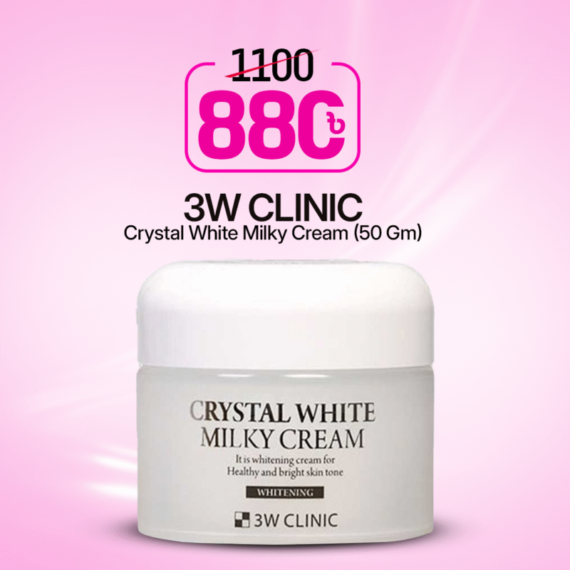 3W CLINIC Crystal White Milky Cream 50 Gm Fashion Skin Care BD