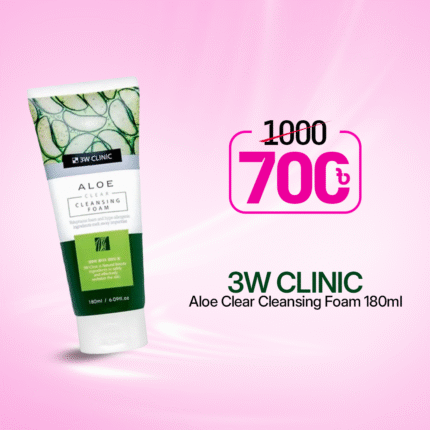 3W Clinic Aloe Clear Cleansing Foam 180ml