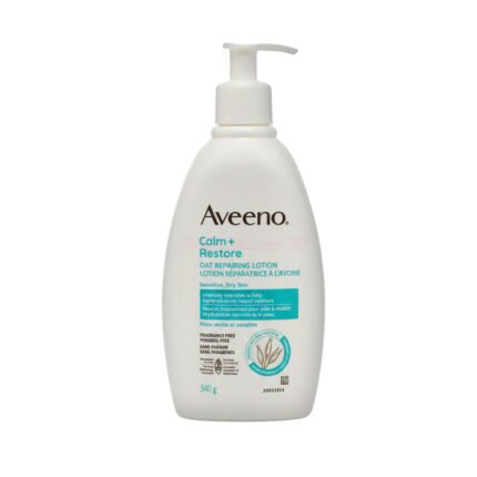 Aveeno Calm + Restore Oat Repairing Lotion for Sensitive Skin & Dry Skin 340g